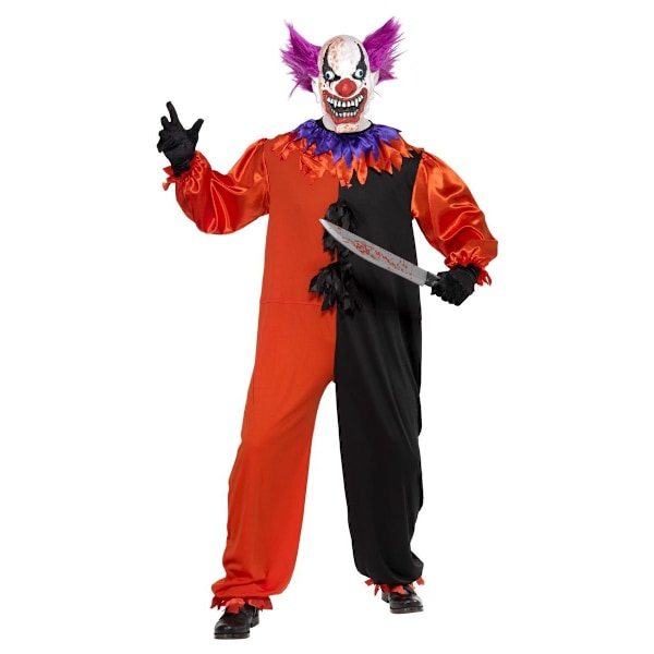 Smiffys Herr Cirque Sinister Läskig Bo Bo Clown Kostymset Red/Black L