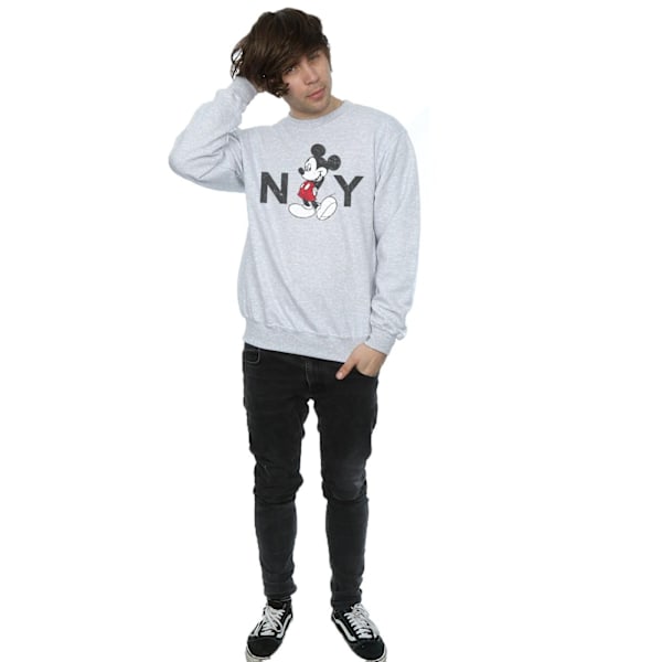 Disney Herr Mickey Mouse NY Sweatshirt XXL Sports Grey Sports Grey XXL