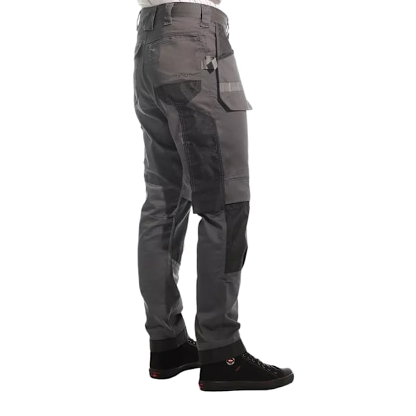 Lee Cooper Herr Stretch Knäskydd Cargo Byxor 40R Grå Grey 40R