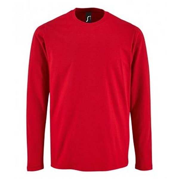 SOLS Imperial Långärmad T-shirt för Män L Röd Red L