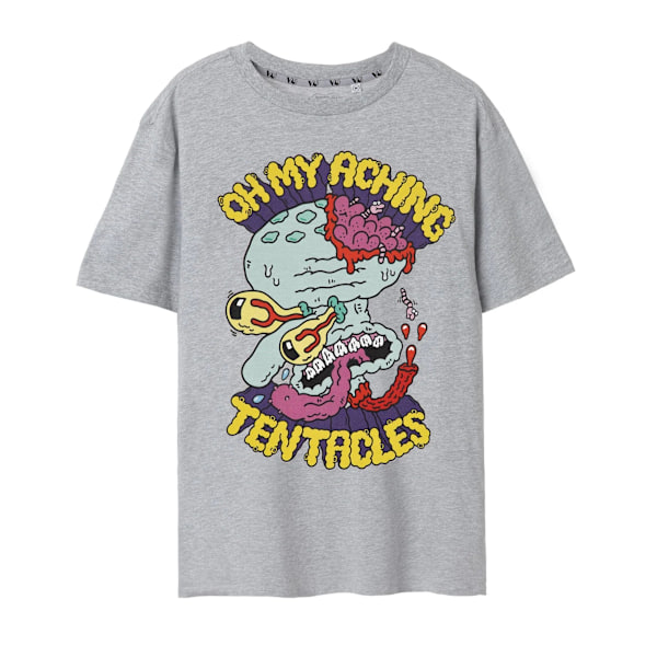 SpongeBob SquarePants Mens Aching Tentacles T-Shirt XXL Grå Marl Grey Marl XXL