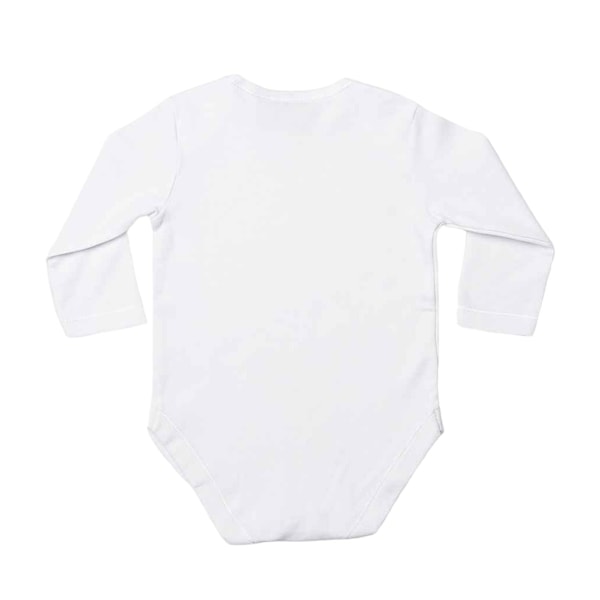 Larkwood Baby Body med lång ärm 0-3 månader Vit White 0-3 Months