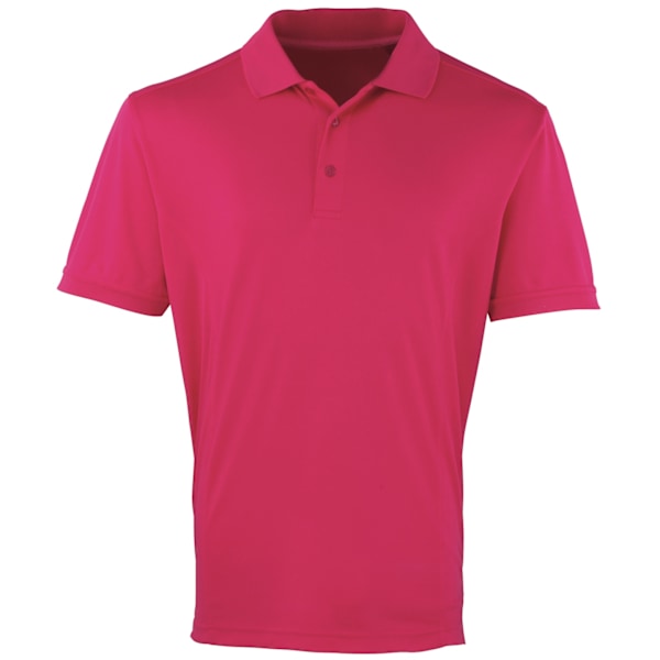 Premier Mens Coolchecker Pique Kortärmad Poloskjorta M Hot P Hot Pink M