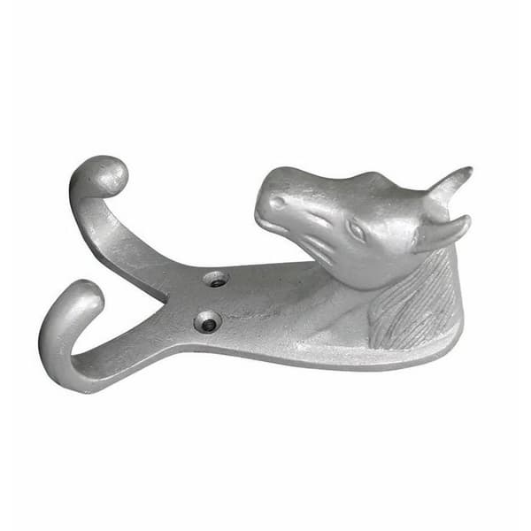 Perry Equestrian Hästhuvud Dubbel Stall-/Väggkrok En Storlek Silver Silver One Size