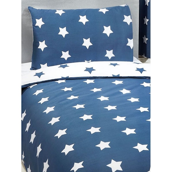 Bedding & Beyond Stjärn-Täcke Set Singel Marinblå/Vit Navy Blue/White Single