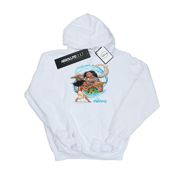 Disney Dam/Kvinnor Moana Och Maui Wave Hoodie XXL Vit White XXL
