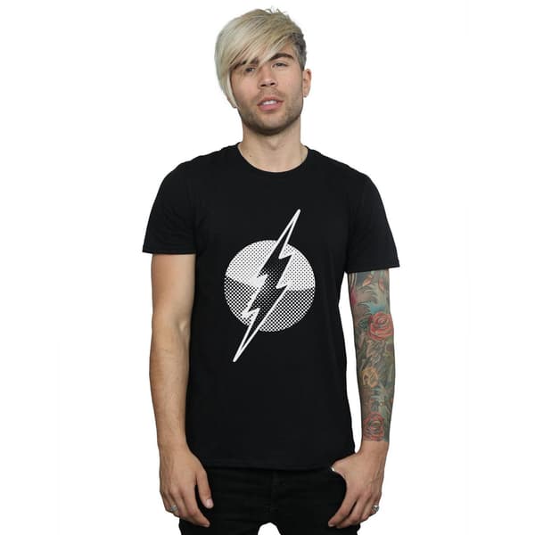 DC Comics Herr Flash Spot Logotyp T-Shirt M Svart Black M