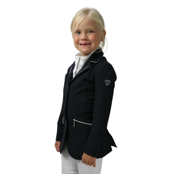 Hy Childrens/Kids Cadiz Mizs Competition Jacket 7-8 Years Black Black/Silver 7-8 Years