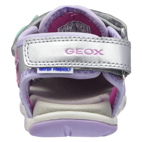 Geox Childrens/Kids Agasim Sandals 7 UK Child Silver/Lilac Silver/Lilac 7 UK Child