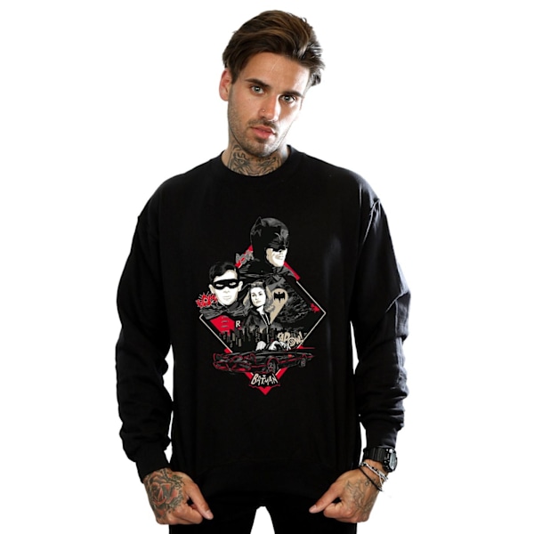 DC Comics Herr Batman TV-serie Karaktär Skyline Sweatshirt S Black S