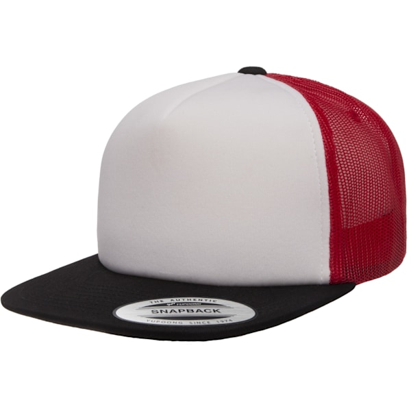 Flexfit Unisex Foam Trucker Cap One Size Svart/Vit/Röd Black/White/Red One Size