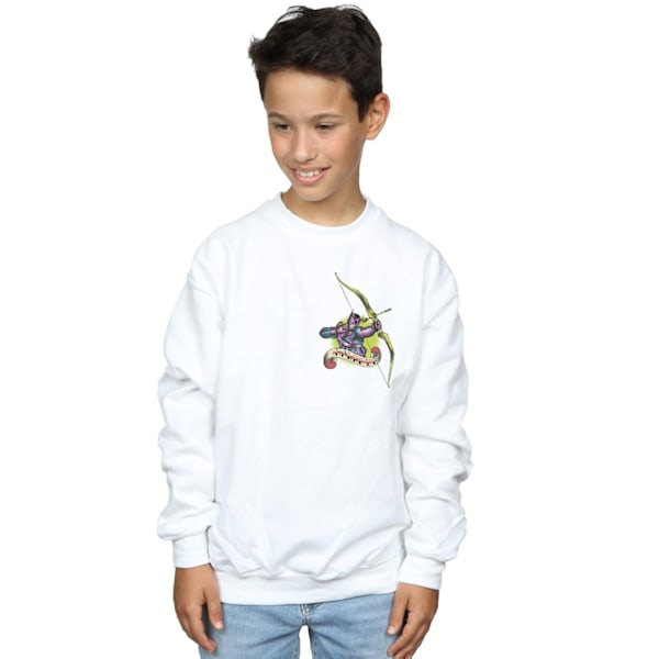 Marvel Pojkar Hawkeye Tatuering Brösttryck Sweatshirt 12-13 År White 12-13 Years