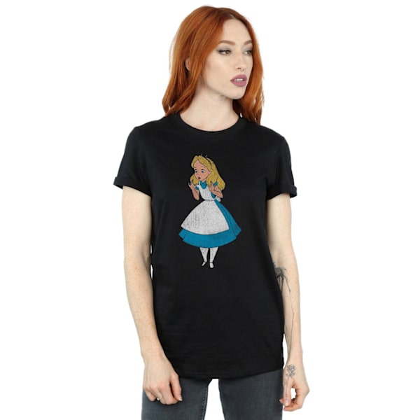 Alice i Underlandet Dam/Dam Classic Boyfriend Bomull T-shirt Black XL