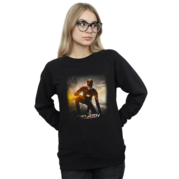 DC Comics Dam/Kvinnor The Flash Future Road Sweatshirt S Svart Black S