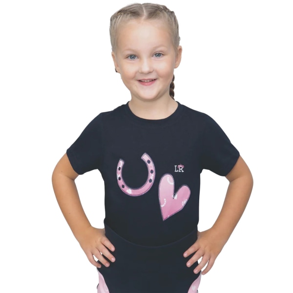 Little Rider Girls Ponny Fantasy T-Shirt 11-12 år Marin/Rosa Navy/Pink 11-12 Years
