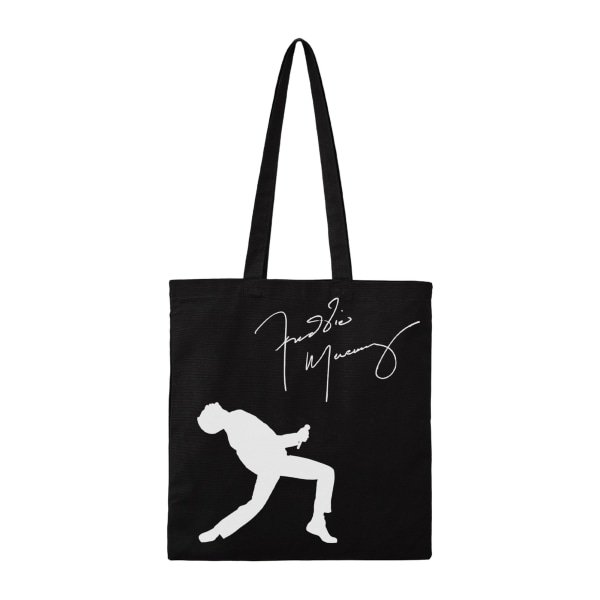 RockSax printed signatur Freddie Mercury Tote Bag One Size Bla Black/White One Size