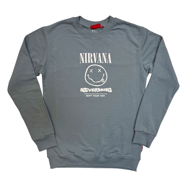 Nirvana Unisex Vuxen Unplugged Nevermind Tour 1991 Ryggtryck S Blue L