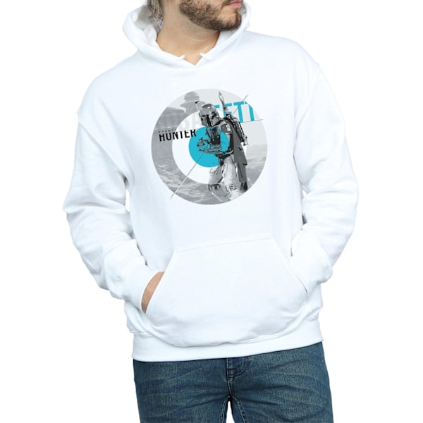 Star Wars Herr Boba Fett Bounty Hunter Cirkel Hoodie XXL Vit White XXL