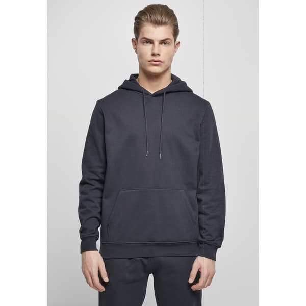 Build Your Brand Basic Hoodie för män S Navy Navy S
