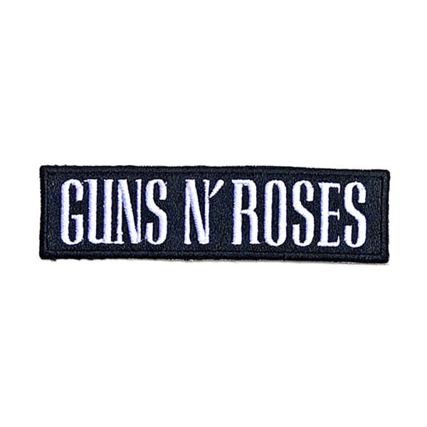 Guns N Roses Logotyp Text Patch One Size Svart/Vit Black/White One Size