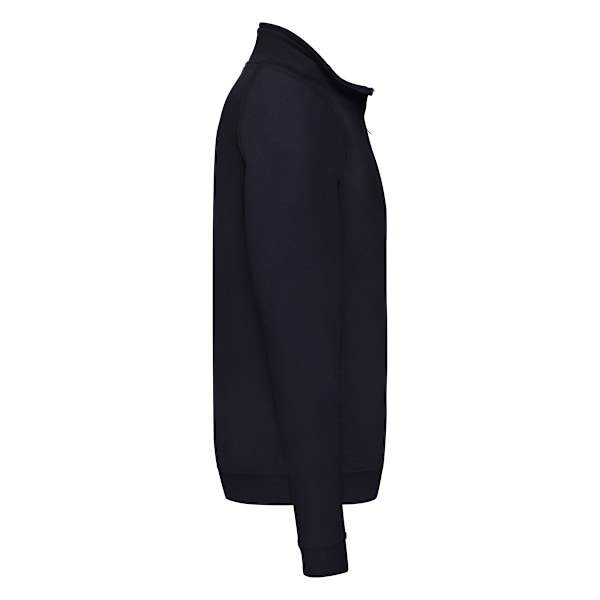 Fruit Of The Loom Herr Zip Neck Sweatshirt Top M Deep Navy Deep Navy M