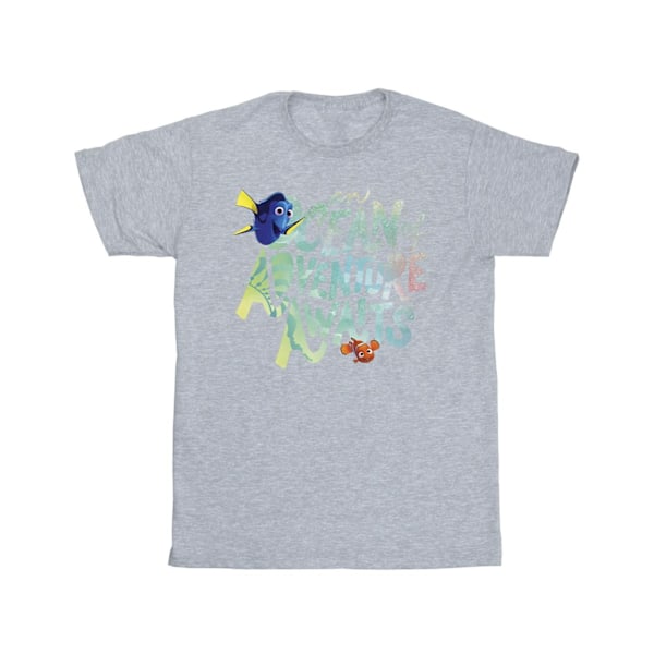 Finding Dory Flickor Ocean Adventure Bomull T-shirt 3-4 År Spo Sports Grey 3-4 Years