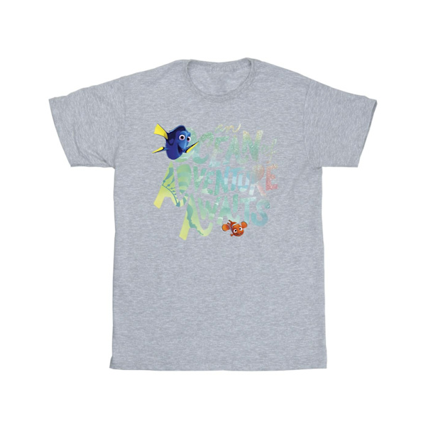 Finding Dory T-shirt för flickor, Ocean Adventure, bomull, 9-11 år, Sports Grey Sports Grey 9-11 Years