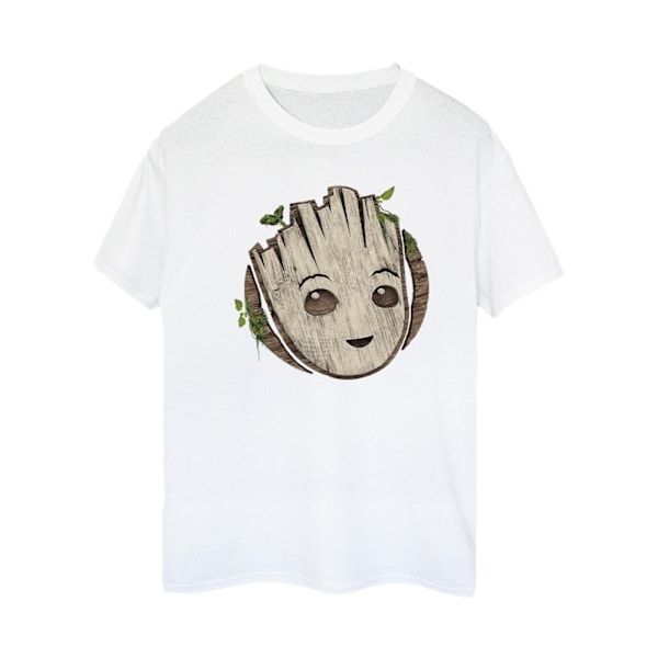 Marvel Dam/Damer I Am Groot Trähuvud Bomull Boyfriend T- White XL