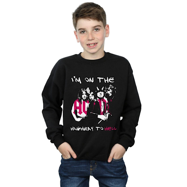 AC/DC Boys I´m On The Highway To Hell Sweatshirt 7-8 År Svart Black 7-8 Years
