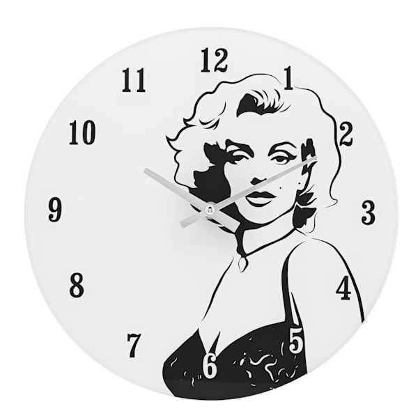 Hometime Iconic Collection Glasväggklocka 30cm The 50's Holly White One Size