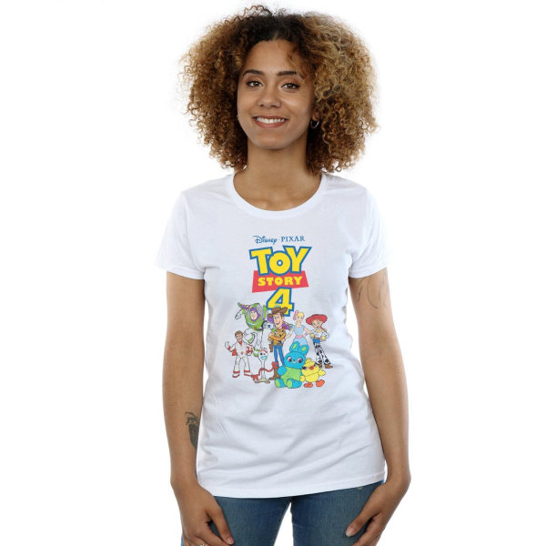 Disney Toy Story 4 Crew T-shirt för damer/damer i bomull S Vit White S