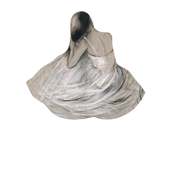Hazel Bowman Matine Print 40cm x 40cm Beige/Grå Beige/Grey 40cm x 40cm