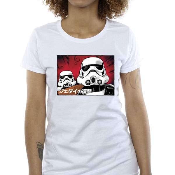 Star Wars Dam/Kvinnor Stormtrooper Japansk Bomull T-shirt XL White XL