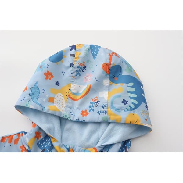 Star Boys Dinosaur Polyester All-Over Print Jacka 9-10 År Blå Blue 9-10 Years