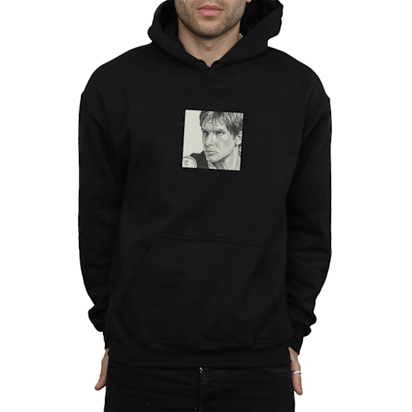 Star Wars Herr Han Solo Teckning Hoodie M Svart Black M