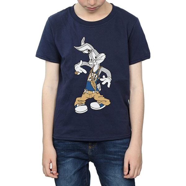 Looney Tunes Boys Rapper Bugs Bunny Bomull T-shirt 9-11 år N Navy Blue 9-11 Years
