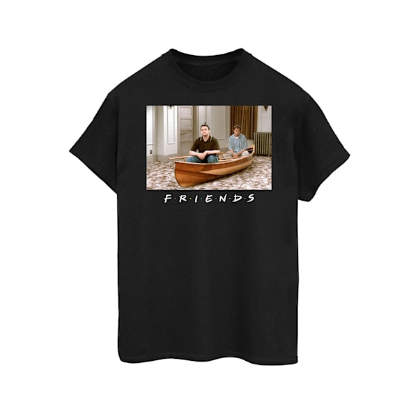 Friends Dam/Damer Joey Och Chandler Båt Bomull Boyfriend T Black XL