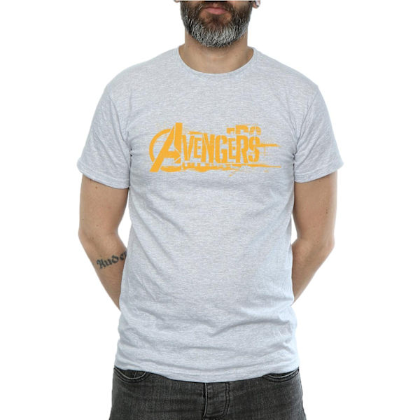 Marvel Mens Avengers Infinity War Orange Logo T-Shirt XXL Sport Sports Grey XXL