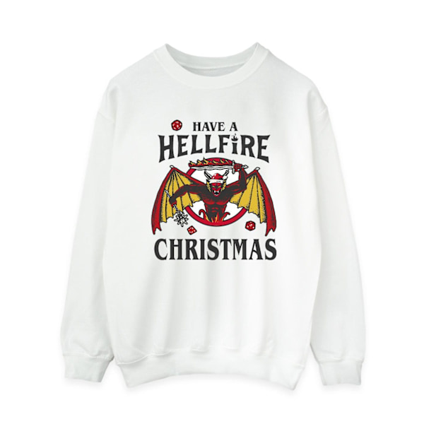 Netflix Dam/Kvinnor Stranger Things Hellfire Jultröjor White L