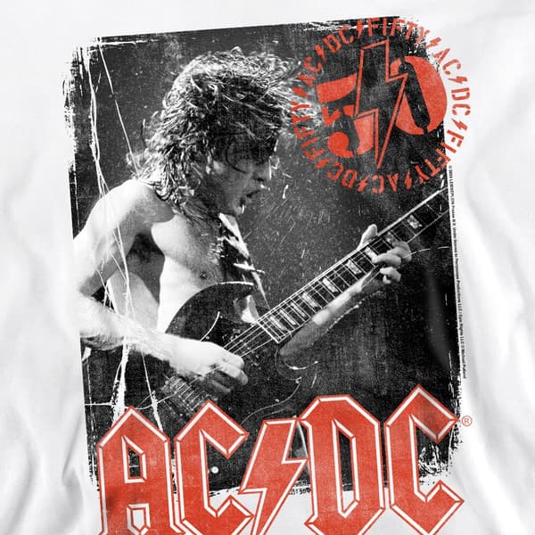 AC/DC Unisex Vuxen Stamp Poster Sweatshirt S Vit White S