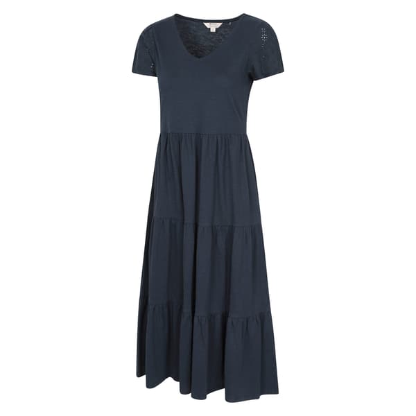 Mountain Warehouse Dam/Kvinnor Malaga Tiered Broderie Ärm Navy 16 UK
