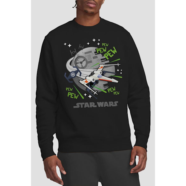 Star Wars Unisex Vuxen Pew Pew X-Wing Tröja XL Svart Black XL