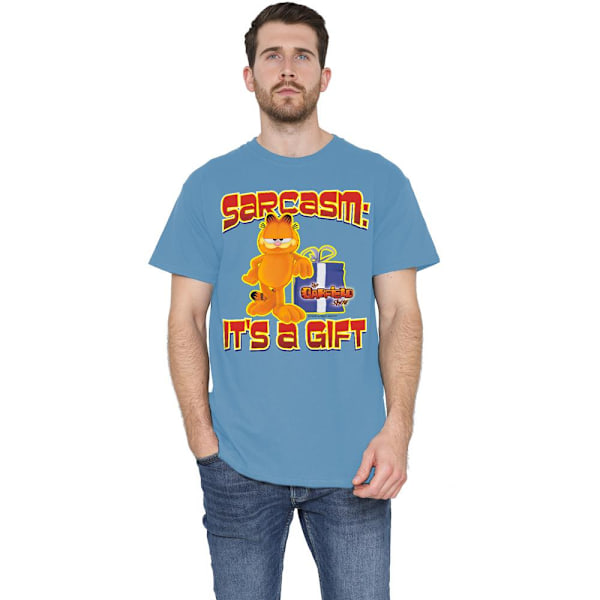 Garfield Herr Sarcasm T-Shirt L Carolina Blå Carolina Blue L