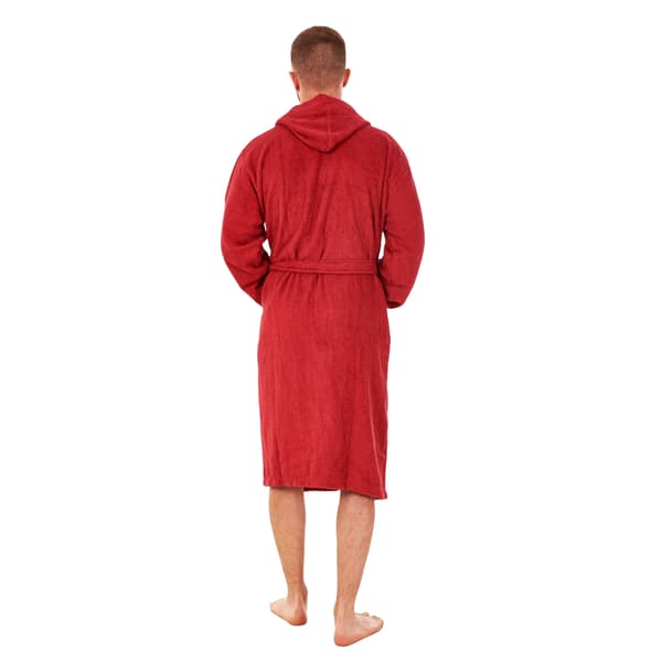 Keanu Herr Morgonrock i Bomull M-L Djupröd Deep Red M-L