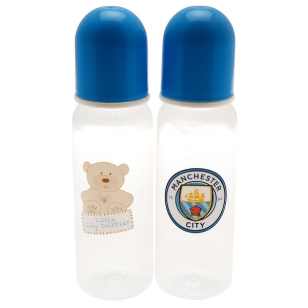 Manchester City FC Baby Feeding Bottles (2-pack) One Size Bl Blue One Size