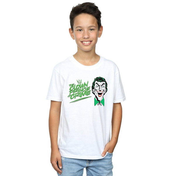 DC Comics Boys Batman Joker The Clown Prince Of Crime T-Shirt 3 White 3-4 Years