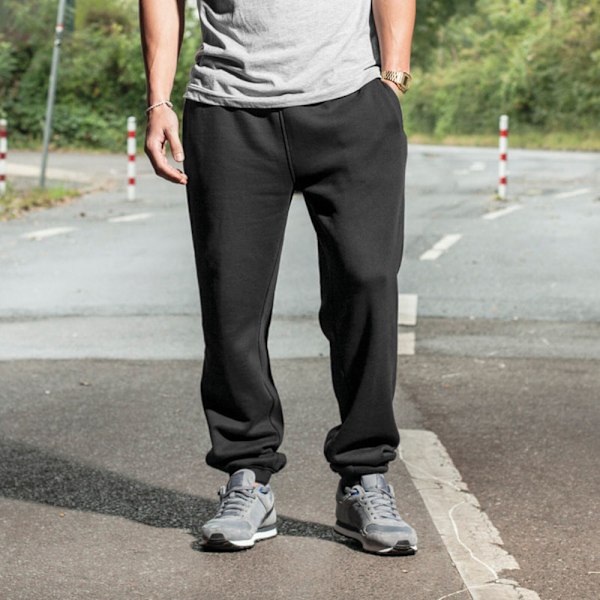 Bygg ditt varumärke Herr Sweatpants 4XL Svart Black 4XL