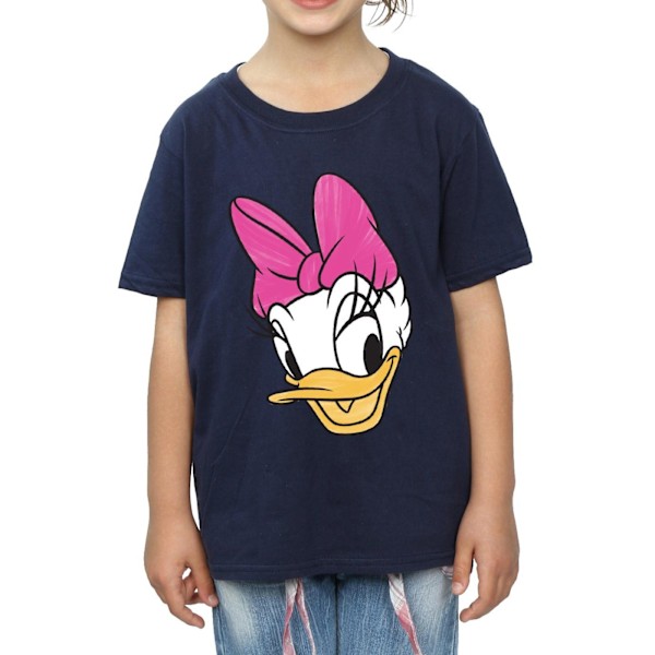 Disney Girls Daisy Duck Head Painted Cotton T-Shirt 9-11 år Navy Blue 9-11 Years