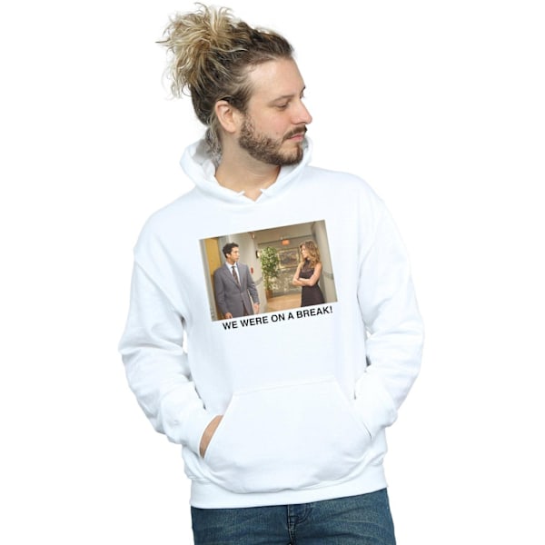 Friends Mens We Were On A Break Hallway Hoodie XL Vit White XL