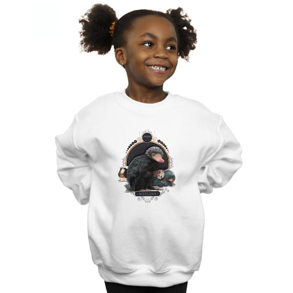 Fantastiska vidunder Girls Baby Nifflers Sweatshirt 9-11 år Vit White 9-11 Years